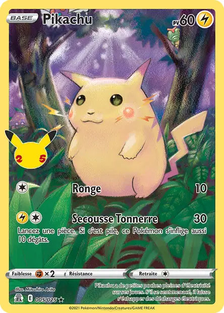 Pikachu — Carte Pokémon 5 Célébrations