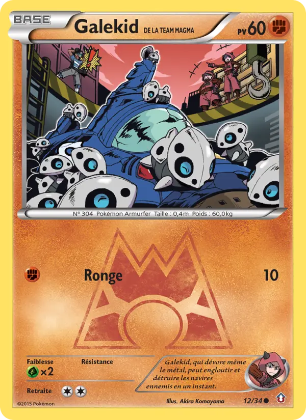 Galekid de la Team Magma — Carte Pokémon 12 Double Danger