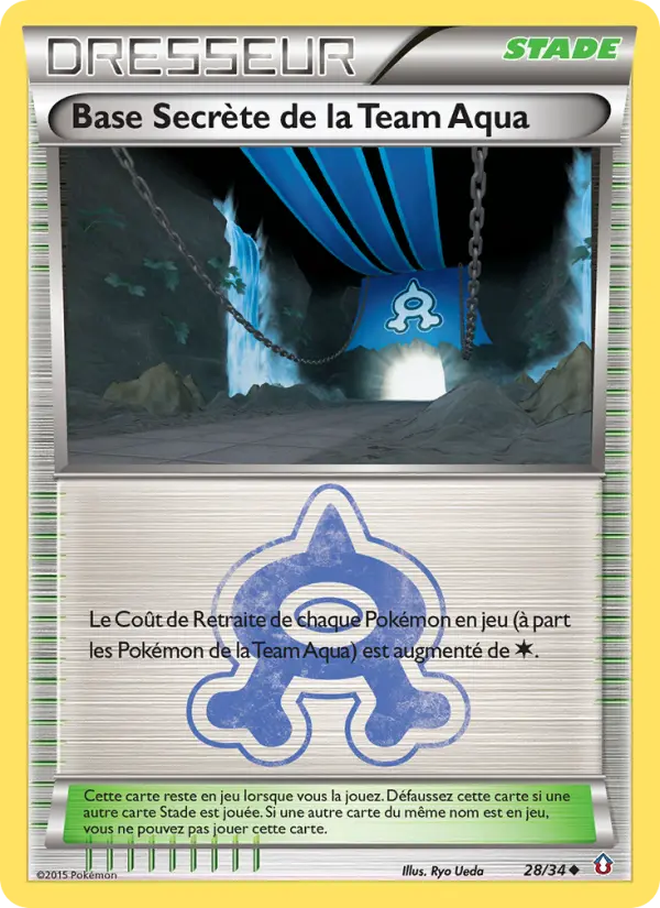 Base Secrète de la Team Aqua — Carte Pokémon 28 Double Danger