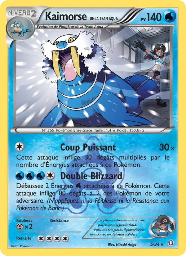 Kaimorse de la Team Aqua — Carte Pokémon 5 Double Danger