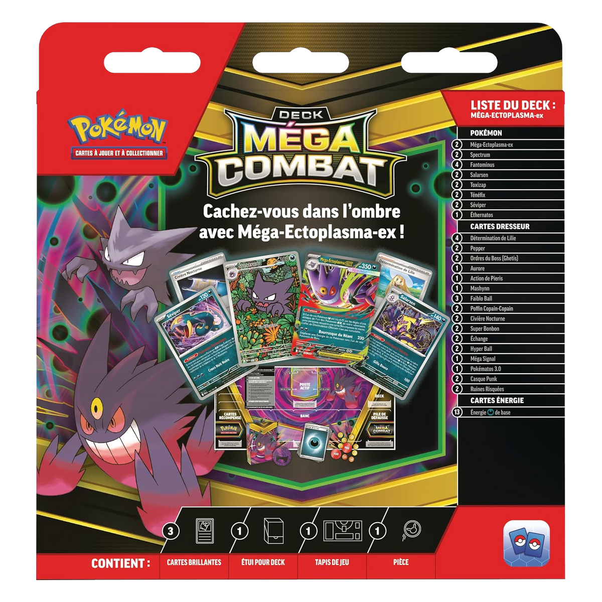 Deck - Méga-Combat / Méga-Ectoplasma EX, dos de la boîte
