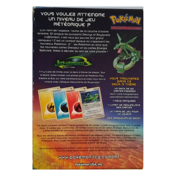 Deck à thème - EX Deoxys / Jet-stream, dos de la boîte