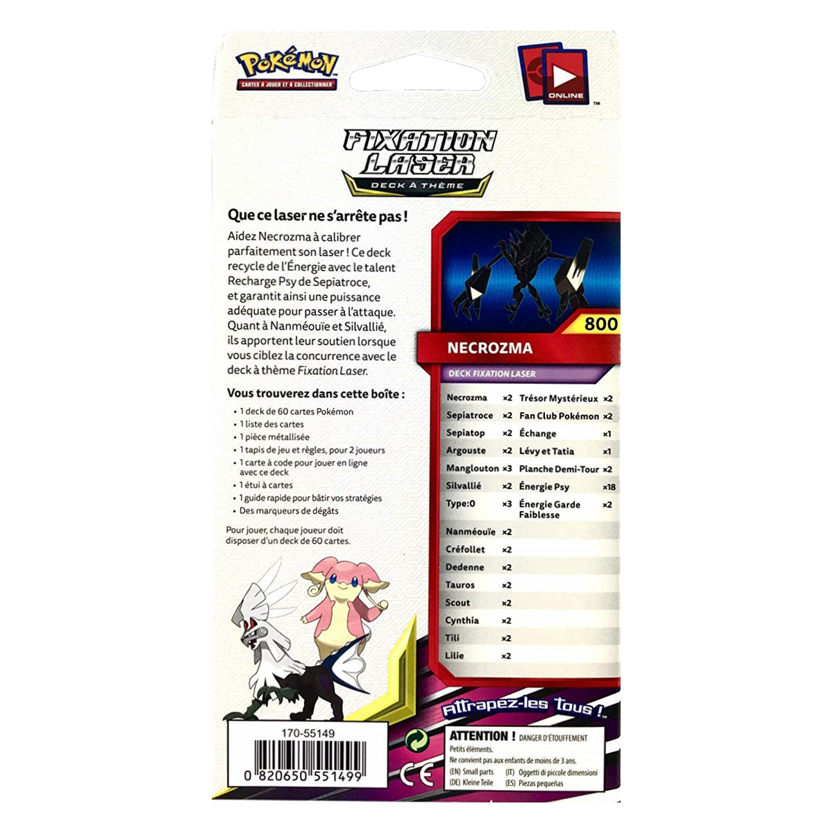 Deck à thème - Harmonie des Esprits / Fixation Laser, dos de la boîte