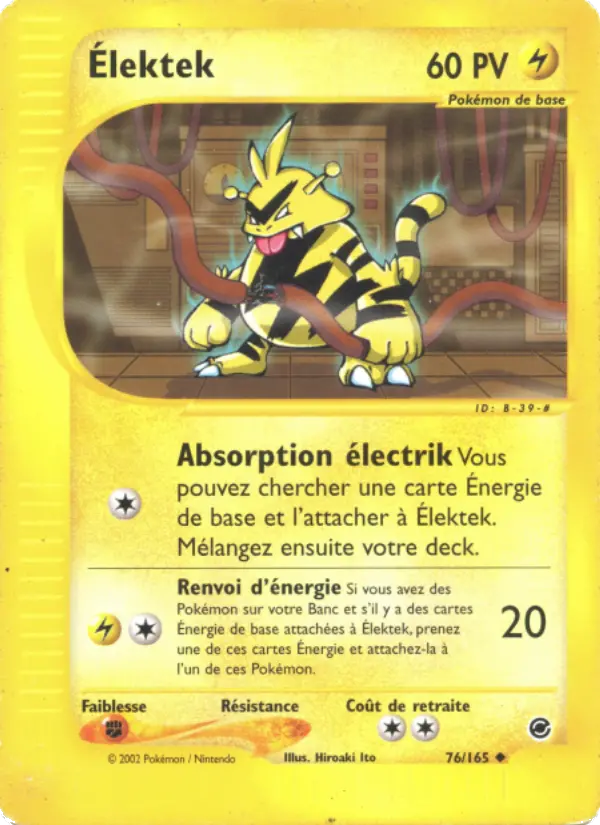 Élektek — Carte Pokémon 76 Expedition