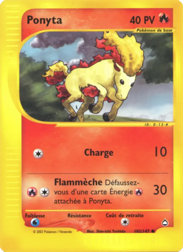 Ponyta — Carte Pokémon 102 Aquapolis
