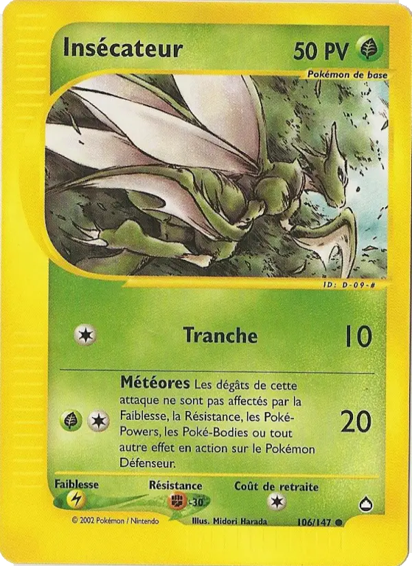 Insécateur — Carte Pokémon 106 Aquapolis