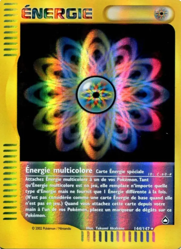 144/147 - Énergie multicolore — Carte Pokémon Aquapolis 144/147