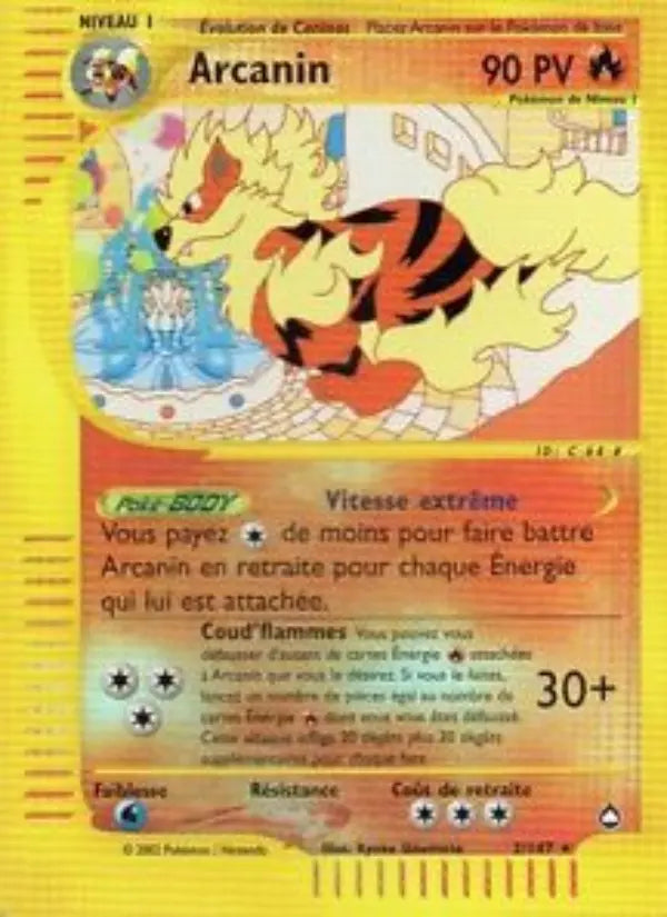 Arcanin — Carte Pokémon 2 Aquapolis