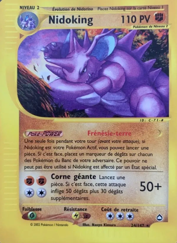 Nidoking — Carte Pokémon 24 Aquapolis