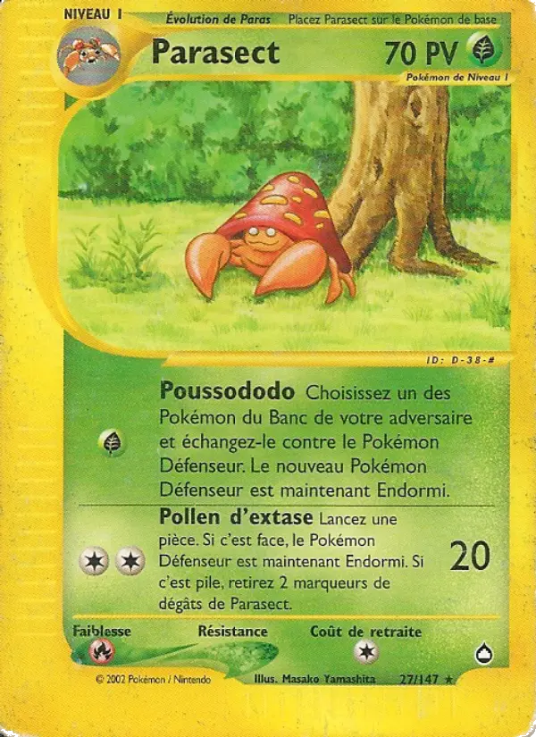Parasect — Carte Pokémon 27 Aquapolis
