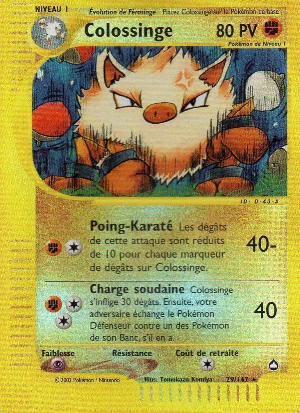 Colossinge — Carte Pokémon 29 Aquapolis