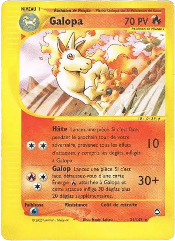 Galopa — Carte Pokémon 31 Aquapolis