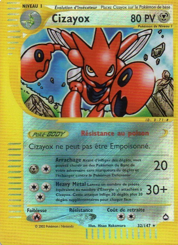 Cizayox — Carte Pokémon 32 Aquapolis