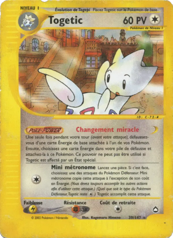 Togetic — Carte Pokémon 39 Aquapolis