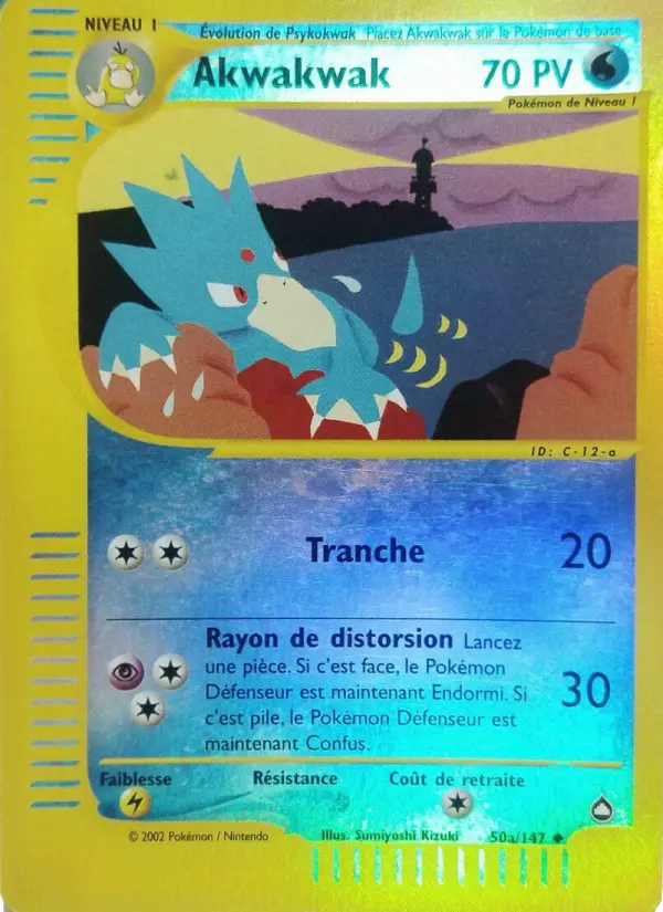 Akwakwak — Carte Pokémon 50a Aquapolis