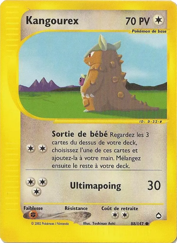 Kangourex — Carte Pokémon 88 Aquapolis