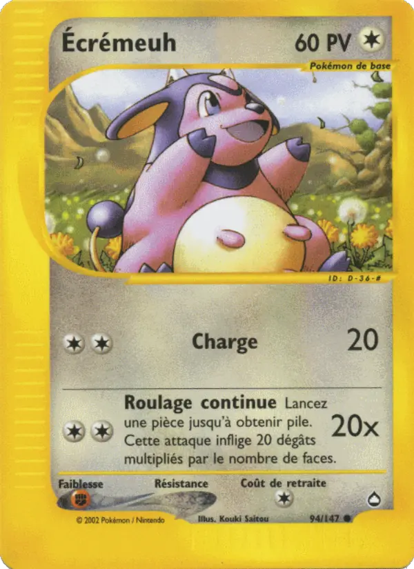 Écrémeuh — Carte Pokémon 94 Aquapolis