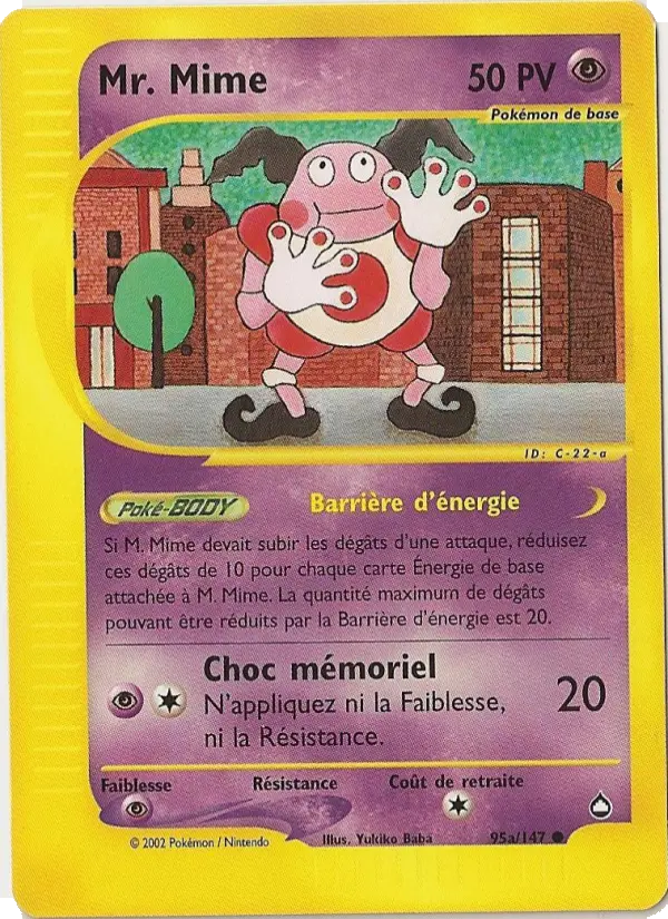 M.Mime — Carte Pokémon 95a Aquapolis