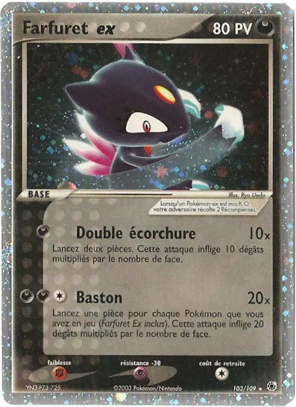 Farfuret ex — Carte Pokémon 103 EX Rubis & Saphir