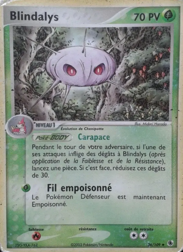 Blindalys — Carte Pokémon 26 EX Rubis & Saphir