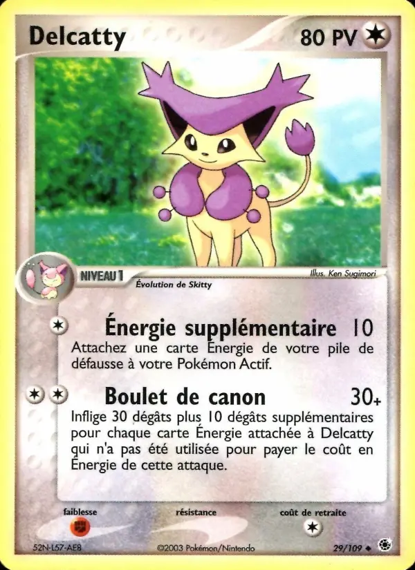 Delcatty — Carte Pokémon 29 EX Rubis & Saphir