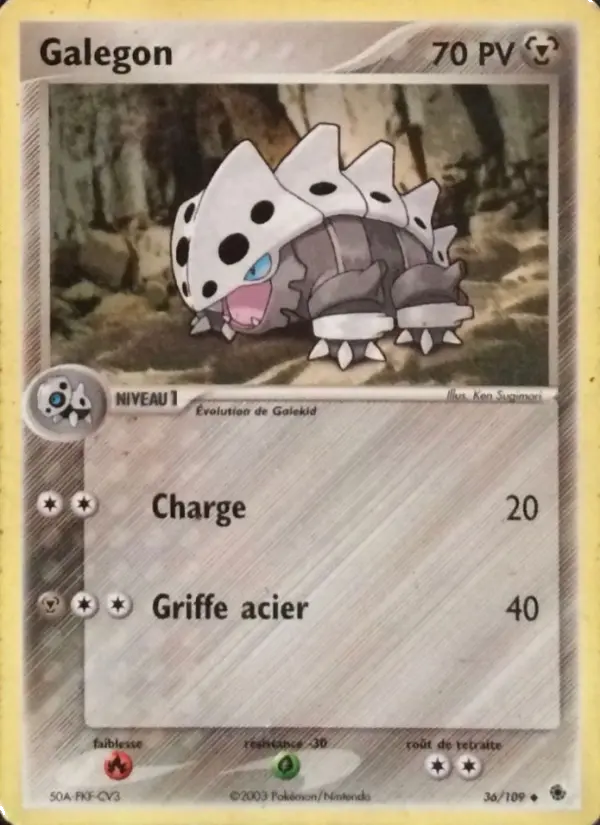 Galegon — Carte Pokémon 36 EX Rubis & Saphir