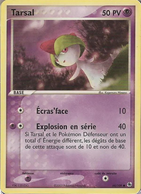 Tarsal — Carte Pokémon 68 EX Rubis & Saphir