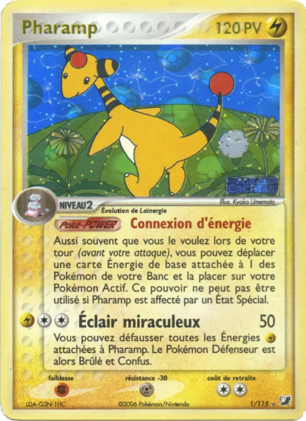 Pharamp — Carte Pokémon 1 EX Forces Cachées