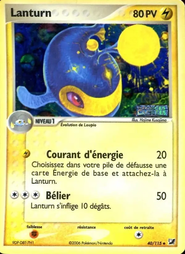 Lanturn — Carte Pokémon 40 EX Forces Cachées