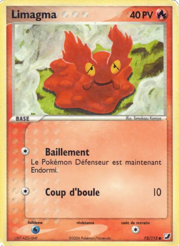 Limagma — Carte Pokémon 73 EX Forces Cachées
