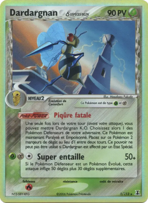 Dardargnan δ — Carte Pokémon 1 EX Espèces Delta