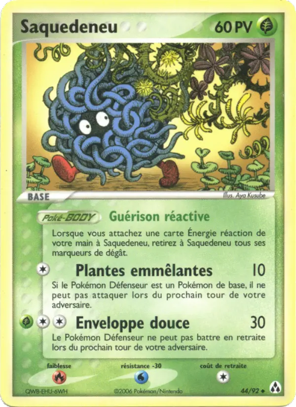 Saquedeneu — Carte Pokémon 44 EX Créateurs de légendes