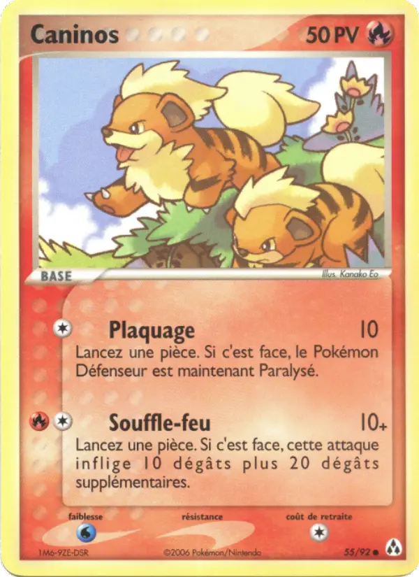Caninos — Carte Pokémon 55 EX Créateurs de légendes