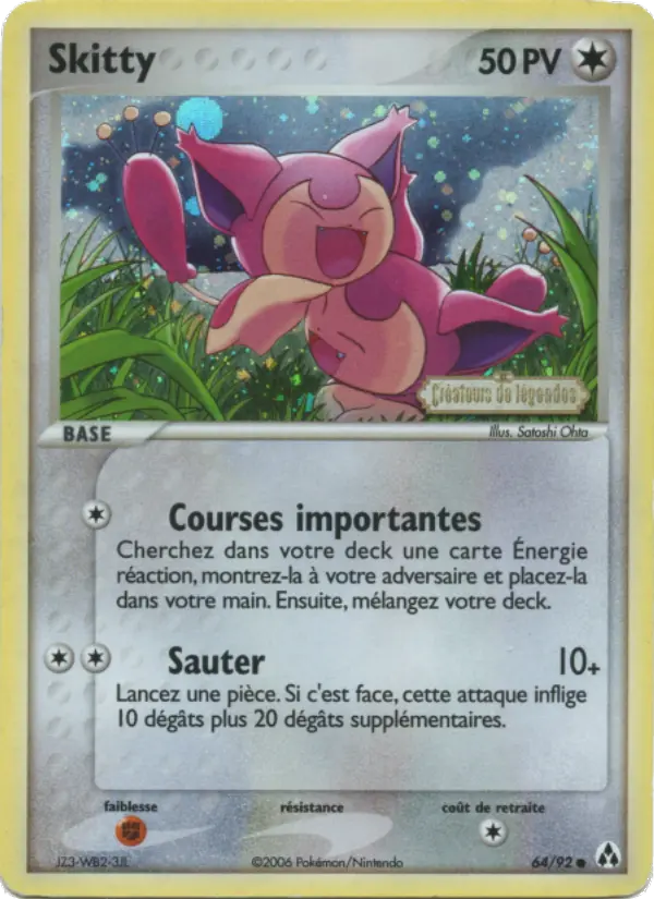 Skitty — Carte Pokémon 64 EX Créateurs de légendes
