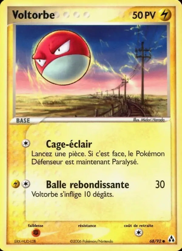 Voltorbe — Carte Pokémon 68 EX Créateurs de légendes