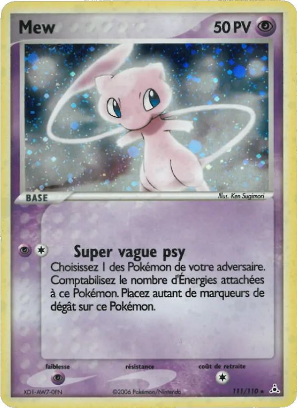 Mew — Carte Pokémon 111 EX Fantômes Holon