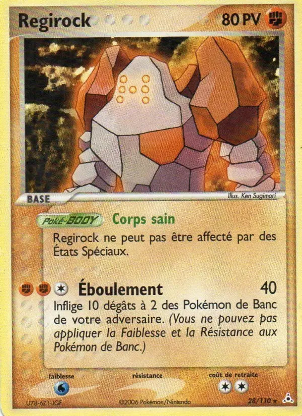 Regirock — Carte Pokémon 28 EX Fantômes Holon