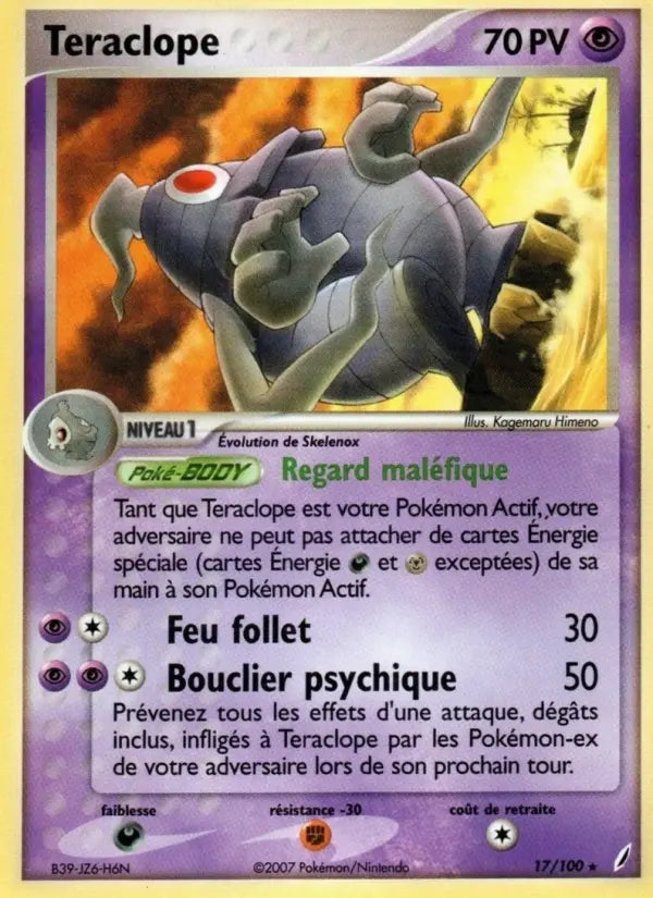 Teraclope — Carte Pokémon 17 EX Gardiens de Cristal