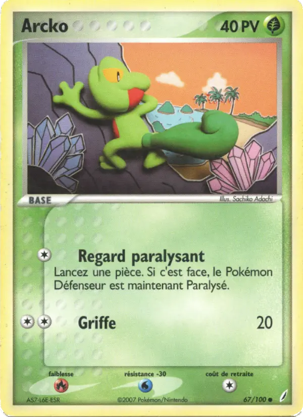 Arcko — Carte Pokémon 67 EX Gardiens de Cristal