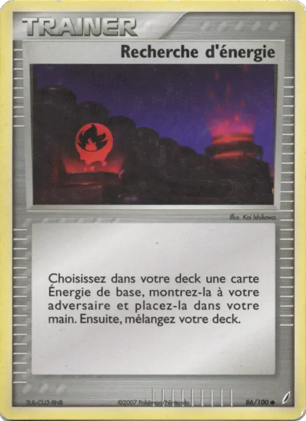 Recherche d'énergie — Carte Pokémon 86 EX Gardiens de Cristal
