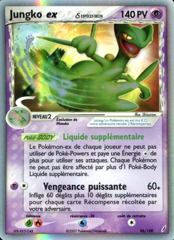 Jungko ex δ — Carte Pokémon 96 EX Gardiens de Cristal