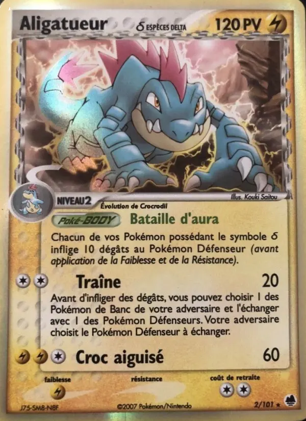 Aligatueur δ — Carte Pokémon 2 EX Île des Dragons
