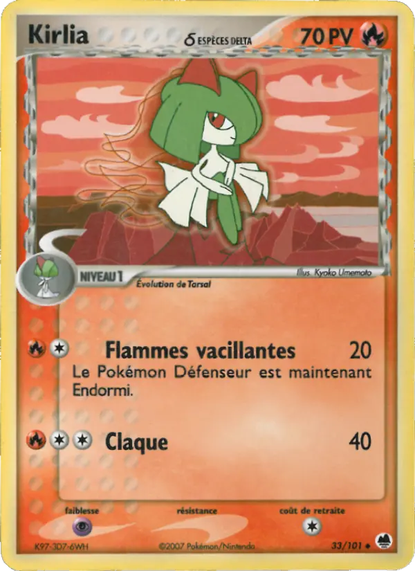 Kirlia δ — Carte Pokémon 33 EX Île des Dragons