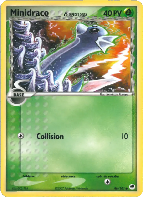 Minidraco δ — Carte Pokémon 46 EX Île des Dragons