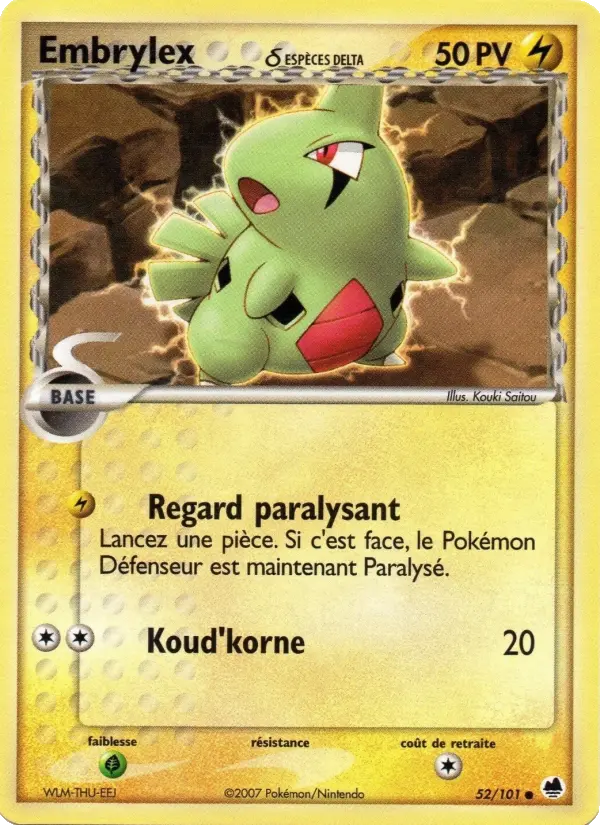 Embrylex δ — Carte Pokémon 52 EX Île des Dragons