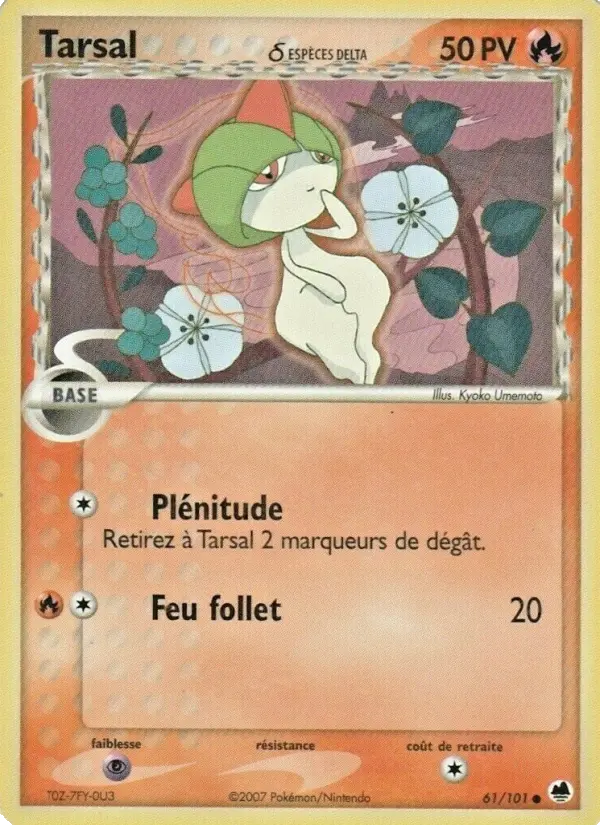 Tarsal δ — Carte Pokémon 61 EX Île des Dragons