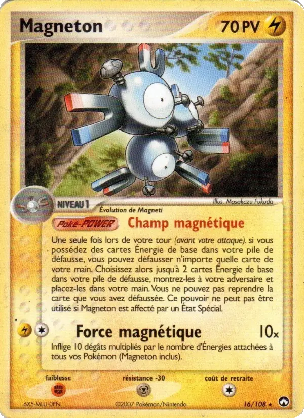 Magneton — Carte Pokémon 16 EX Gardiens du Pouvoir