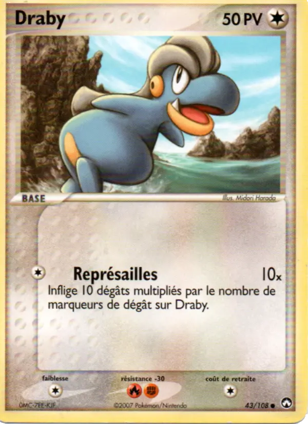 Draby — Carte Pokémon 43 EX Gardiens du Pouvoir