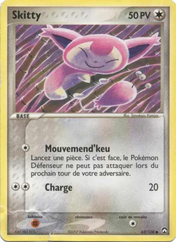 Skitty — Carte Pokémon 62 EX Gardiens du Pouvoir