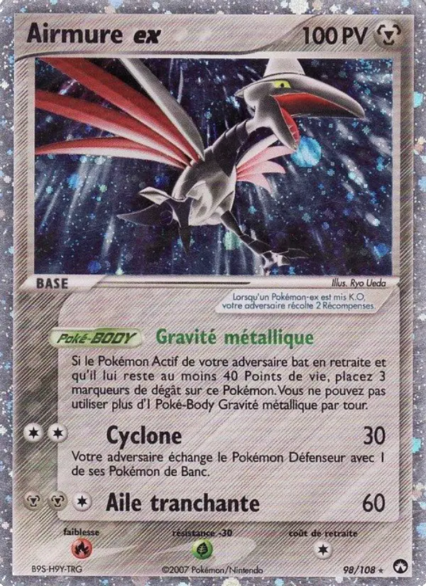 Airmure ex — Carte Pokémon 98 EX Gardiens du Pouvoir